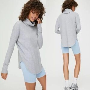 Babaton Light Gray Turtleneck Sweater